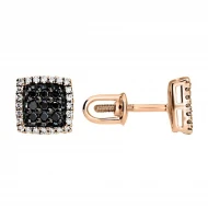 Золотые серьги-пусети с бриллиантами (арт. 2191440201)