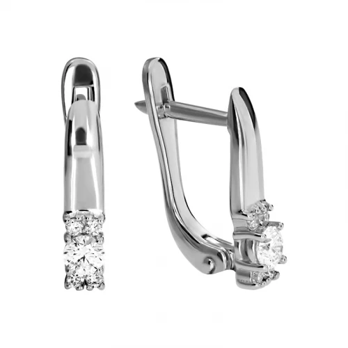 Золотые серьги с бриллиантами (арт. 2191398202)