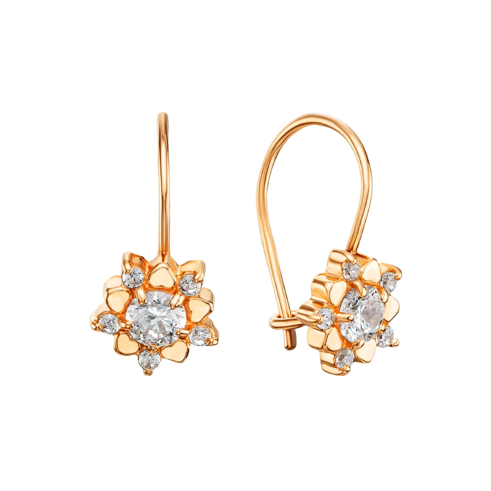 Золотi Сережки з куб. окс. цирконію (арт. 22008401)