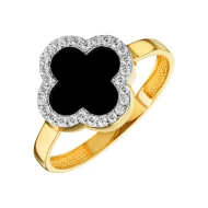 Золотое кольцо с ониксом (арт. 501-004*)