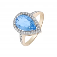 Золотое кольцо с топазом london blue (арт. 1190435101)