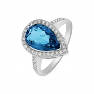 Золотое кольцо с топазом london blue (арт. 1190435102)