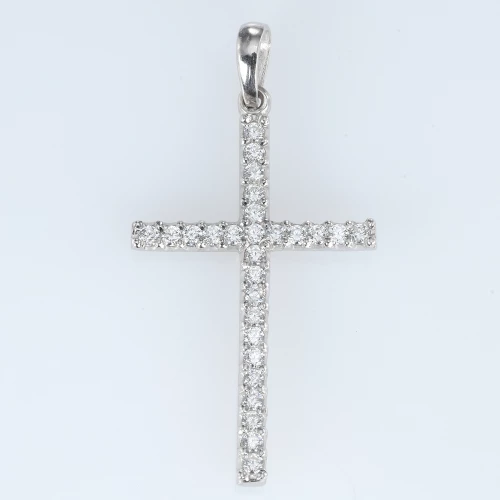 Срiбний хрестик з куб. окс. цирконію (арт. 31022р)