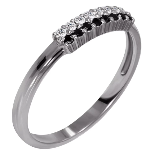 Золотое кольцо с бриллиантами (арт. 200б.ч/б)