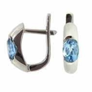 Срiбнi Сережки з топазом swiss blue (арт. ET-6035-Ag K)