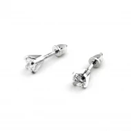 Серебряные серьги-пусети с фианитом (арт. 4654)