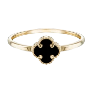 Золотое кольцо с ониксом (арт. 3020014ж)