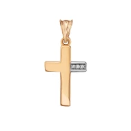 Золотой крестик с фианитом (арт. 580091)