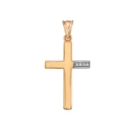 Золотой крестик с фианитом (арт. 580116)