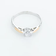 Серебряное кольцо с фианитом (арт. 110к Р)