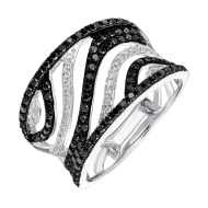 Золота каблучка з діамантами (арт. Q584DBA4WT-10.155-2233)