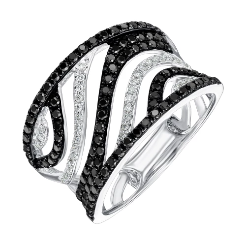 Золота каблучка з діамантами (арт. Q584DBA4WT-10.155-2233)