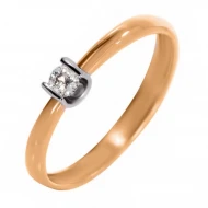 Золотое кольцо с бриллиантом (арт. 1104254212)