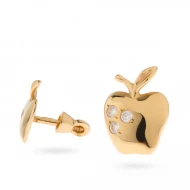 Золотi сережки-пусети з фіанітом (арт. 520285)