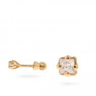 Золотi сережки-пусети з фіанітом (арт. 520260)