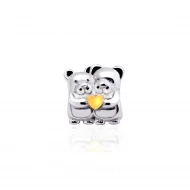 Серебряная бусина (Шарм) с эмалью (арт. 7243)