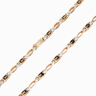 Золотая цепочка с эмалью плетение Фантазийное (арт. Ц0040)