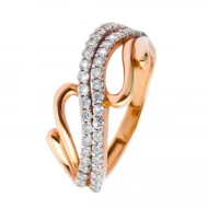 Золотое Кольцо с фианитом (арт. 417215)