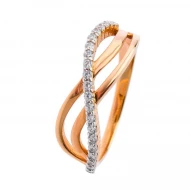 Золотое Кольцо с фианитом (арт. 417200)