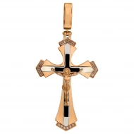 Золотой крестик с эмалью (арт. 270124Е)