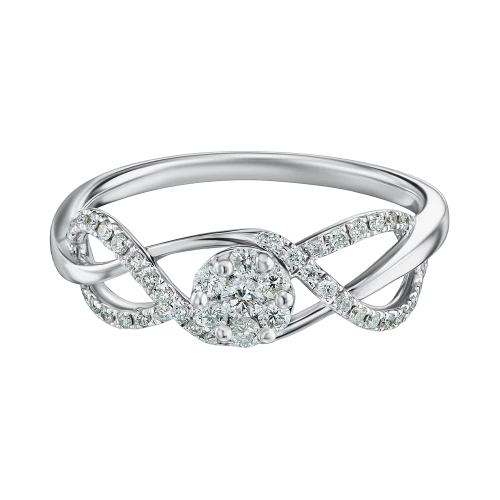 Золота каблучка з діамантами (арт. Q062DWR4WZ-10.155-1162)