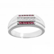 Серебряное кольцо с рубином (арт. RCzR-6966-Ag К)