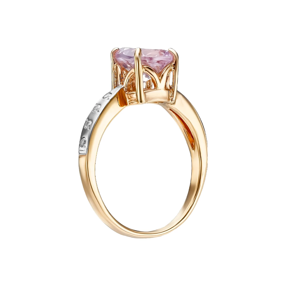 Золота Каблучка з аметистом (арт. КБ333)