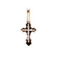 Золотой крестик с эмалью (арт. 270041Е)