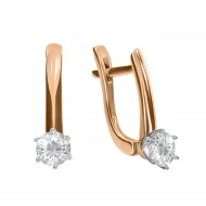 Золотi сережки з діамантами (арт. 1-2100043)