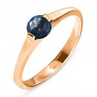 Золотое кольцо с топазом london blue (арт. 29Б)