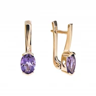 Золотi Сережки з аметистом (арт. 113-1601)