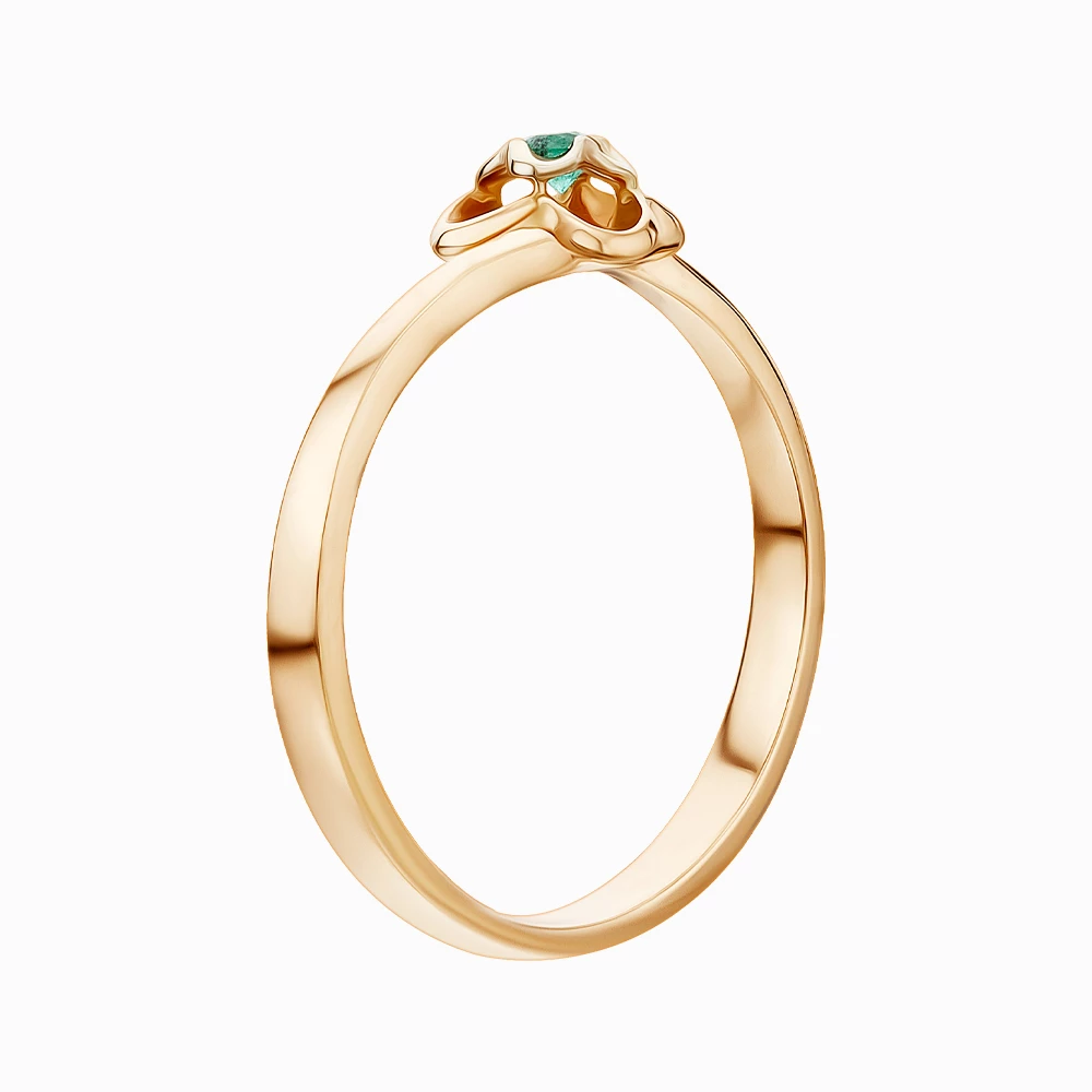 Золота Каблучка зі смарагдом (арт. 02-0151из)