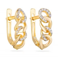 Золотi Сережки з куб. окс. цирконію (арт. 110311ж)