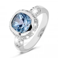 Серебряное кольцо с топазом sky blue (арт. 1-PPR1614-ГТ)