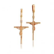 Золотий хрестик з діамантами (арт. Кр7151)