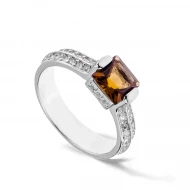 Серебряное Кольцо с фианитом (арт. КК2ФРТ/389-Г)