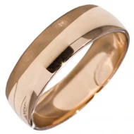Золотое обручальное кольцо классическое гладкое (арт. 340006)