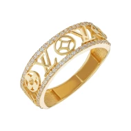 Золотое кольцо с куб.окс.циркония (арт. 155206ж)