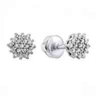 Серебряные серьги-пусети с куб.окс.циркония (арт. 2649/9p-CZ)