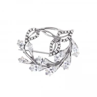 Срiбна брошка з фіанітом (арт. 5524)