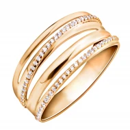 Золотое кольцо с куб.окс.циркония (арт. 1104636101)