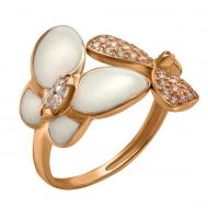 Золота Каблучка з фіанітом (арт. 330117Е)