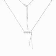 Серебряное колье с фианитом (арт. R135Ккол)