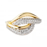 Золотое Кольцо с фианитом (арт. 417218)