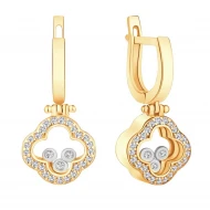 Золотые Серьги с куб.окс.циркония (арт. 104806ж)