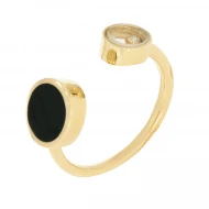 Золотое Кольцо с эмалью (арт. 154532жеч)