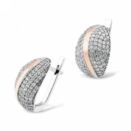 Срiбнi Сережки з куб. окс. цирконію (арт. 204С.Rh)