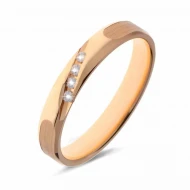 Золотое обручальное кольцо с куб.окс.циркония (арт. 412760)