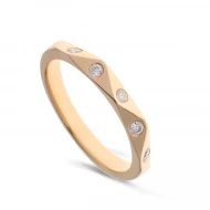 Золота обручка з діамантами (арт. к155-0001/201)