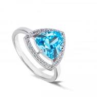 Серебряное Кольцо с фианитом (арт. КК2ФТ/409-К)